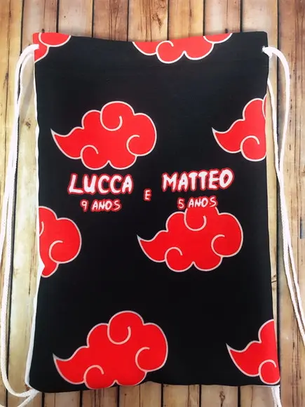 Mochilinha Personalizada Naruto Akatsuki
