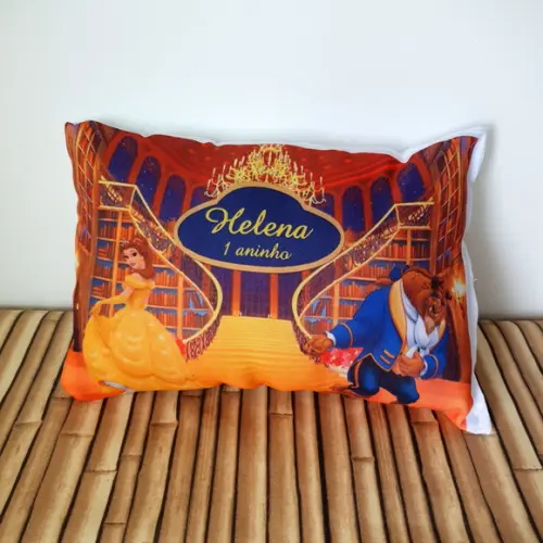 Almofadinha Personalizada 20x30 a Bela e a Fera