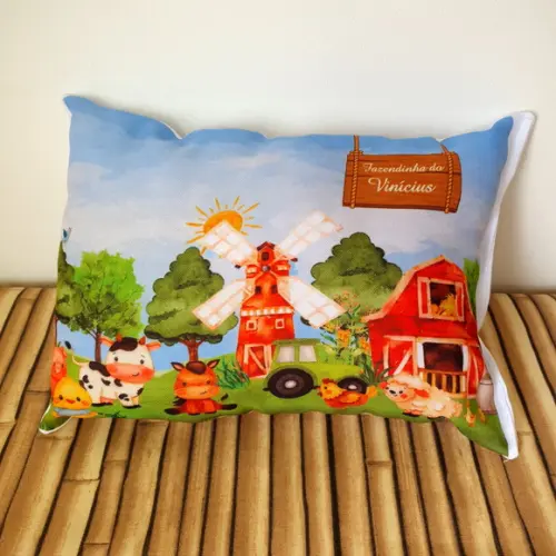 Almofadinha Personalizada 20x30 Fazendinha