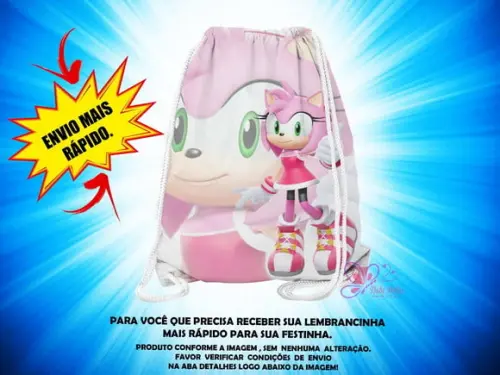Mochilinha Amy Sonic ( Envio + Rápido )