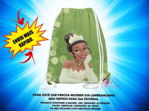 Mochilinha Princesa Tiana ( Envio + Rápido )