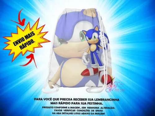 Mochilinha Sonic ( Envio + Rápido )