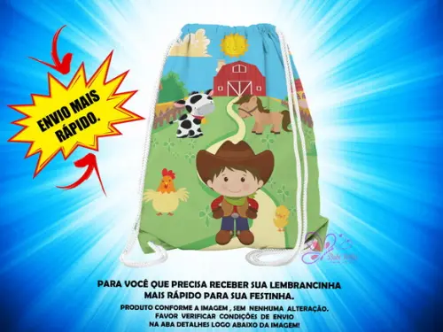 Mochilinha Fazendinha ( Envio + Rápido )