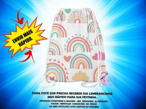 Mochilinha Arco Iris Boho ( Envio + Rápido )