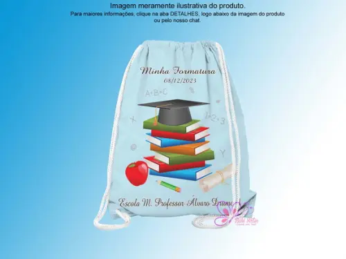 Mochilinha Personalizada 19x28cm Formatura