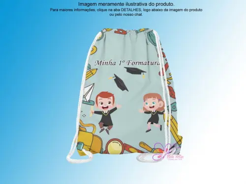 Mochilinha Personalizada 19x28cm Formatura