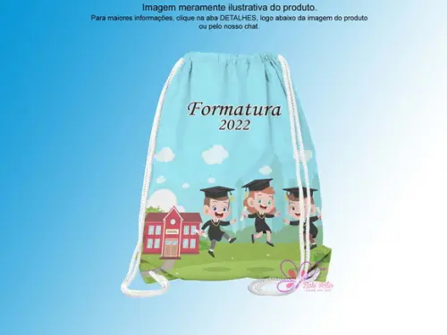 Mochilinha Personalizada 19x28cm Formatura