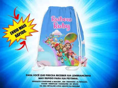 Mochilinha Raibow Ruby ( Envio + Rápido )