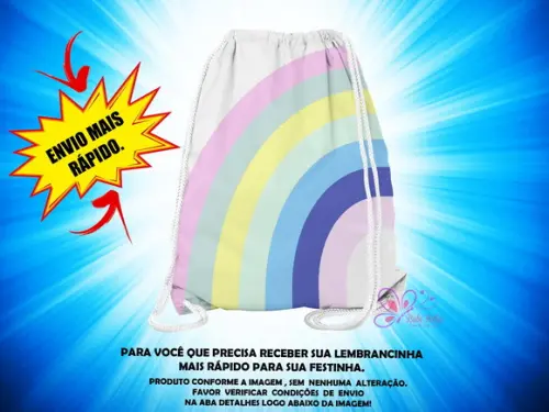 Mochilinha Arco-íris ( Envio + Rápido )