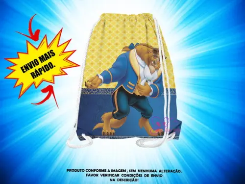 Mochilinha a Bela e a Fera ( Envio + Rápido )