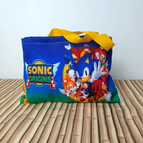 Sacolinhas Ecobag Personalizadas 28x19cm Sonic