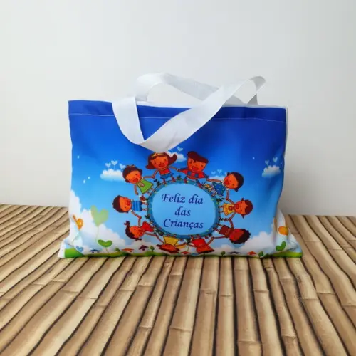 Sacolinhas Ecobag Personalizadas 28x19cm Dia das Crianças