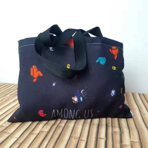 Sacolinhas Ecobag Personalizadas 28x19cm Amongus