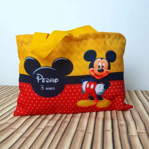 Sacolinhas Ecobag Personalizadas 28x19cm Mickey
