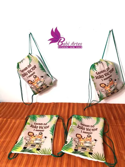 Mochilinha Personalizada Safari