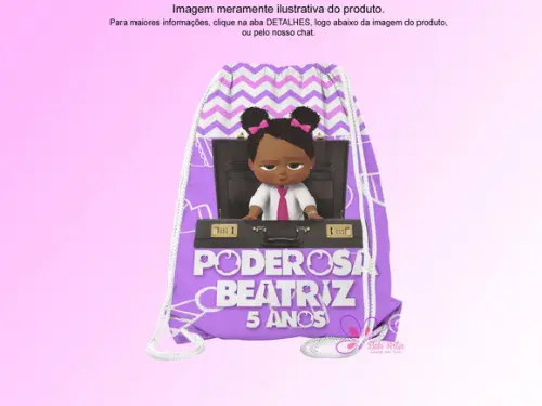 Mochilinha Personalizada Poderosa Chefinha