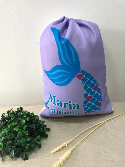 Saco Surpresa Personalizado 19x28cm Sereia