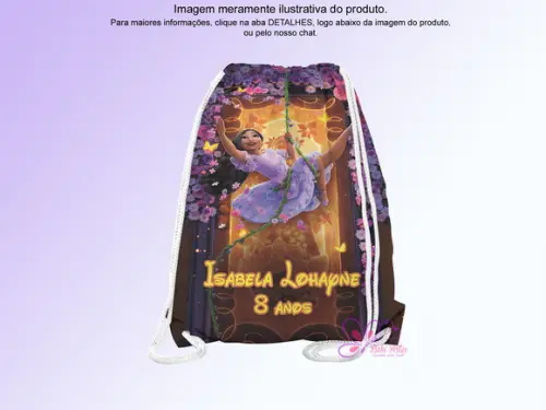 Mochilinha Personalizada 19x28cm Encanto