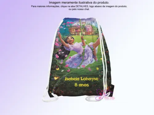 Mochilinha Personalizada 19x28cm Encanto
