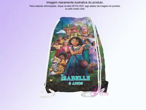 Mochilinha Personalizada 19x28cm Encanto