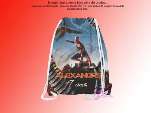 Mochilinha Personalizada Homem Aranha