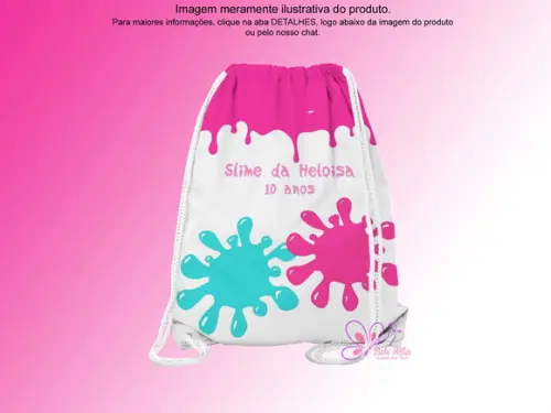 Mochilinha Personalizada Slime