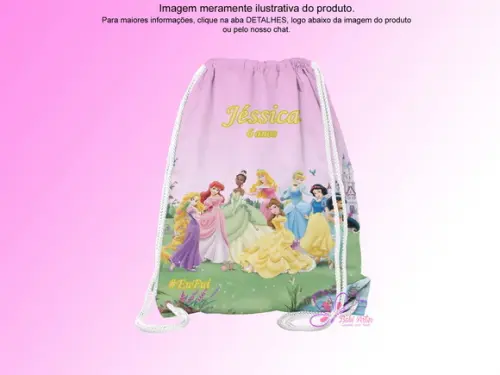 Mochilinha Personalizada Princesas Disney