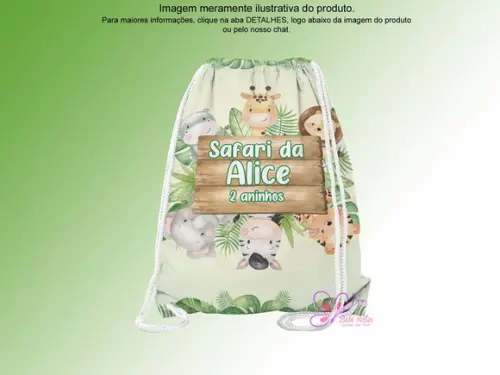 Mochilinha Personalizada Safari Aquarela