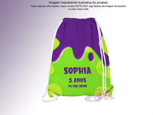 Mochilinha Personalizada Slime