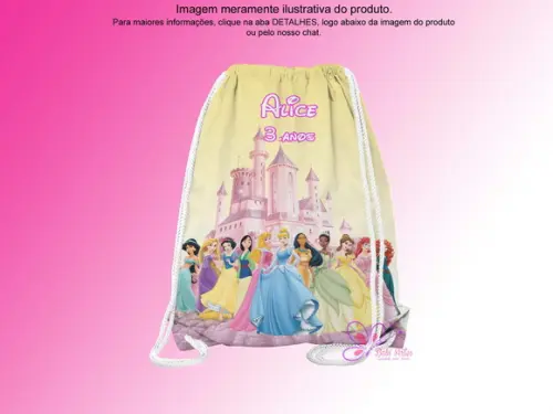 Mochilinha Personalizada Princesas Disney