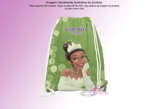 Mochilinha Personalizada Tiana