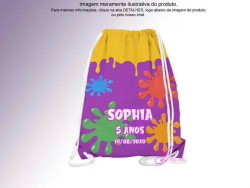 Mochilinha Personalizada Slime
