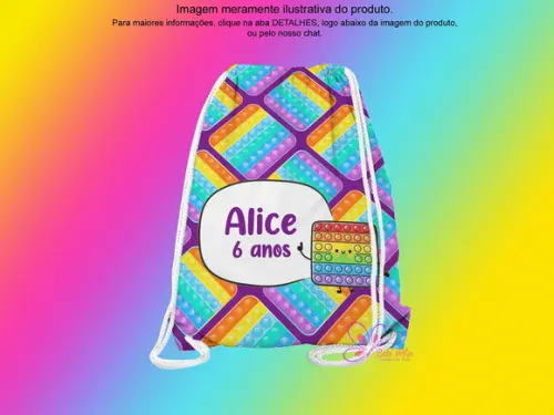 Mochilinha Personalizada Pop It
