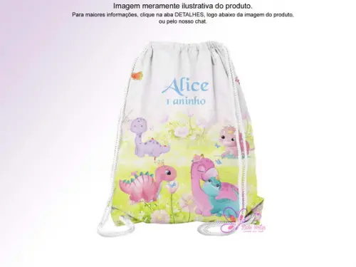 Mochilinha Personalizada Dinossauros Baby