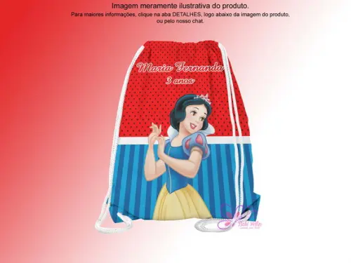Mochilinha Personalizada Branca de Neve