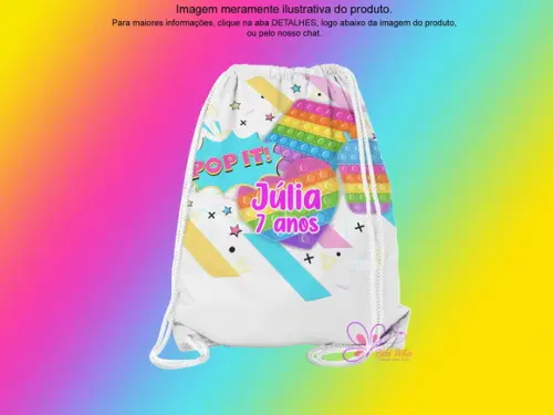 Mochilinha Personalizada Pop It