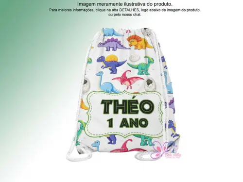 Mochilinha Personalizada Dinossauros Baby