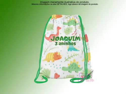 Mochilinha Personalizada Dinossauros Baby