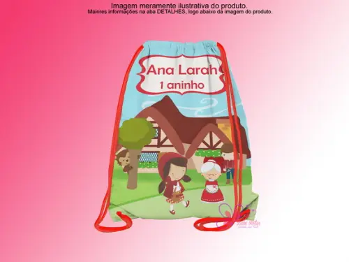 Mochilinha Personalizada Chapelzinho Vermelho