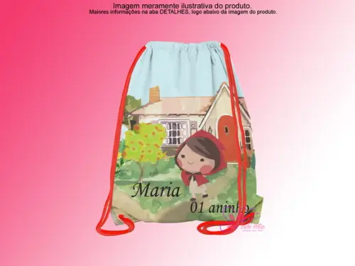 Mochilinha Personalizada Chapelzinho Vermelho