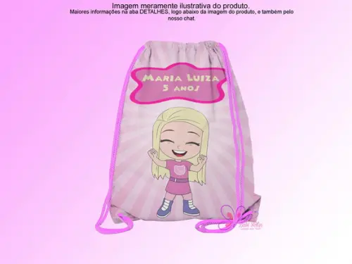 Mochilinha Personalizada Aventureira Rosa