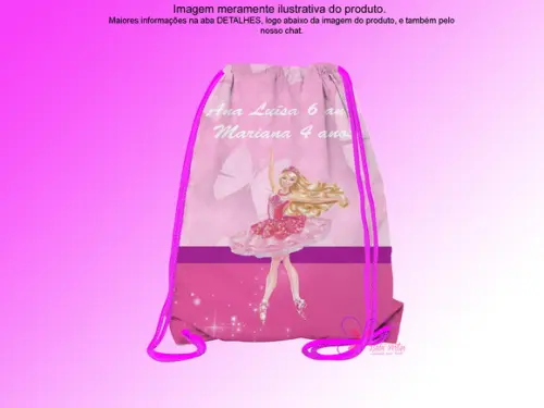 Mochilinha Personalizada Barbie Bailarina
