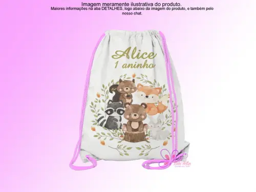 Mochilinha Personalizada Bosque Encantado
