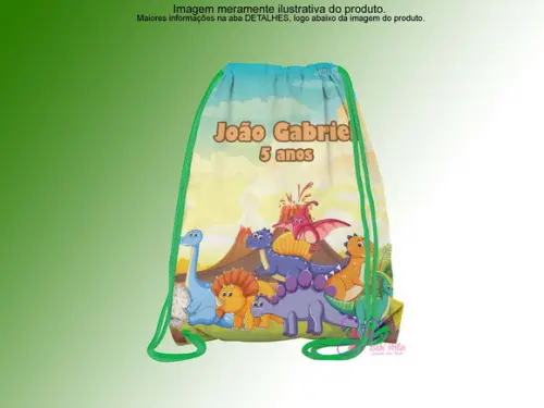 Mochilinha Personalizada Dinossauros Baby