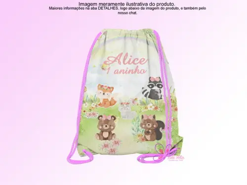 Mochilinha Personalizada Bosque Encantado