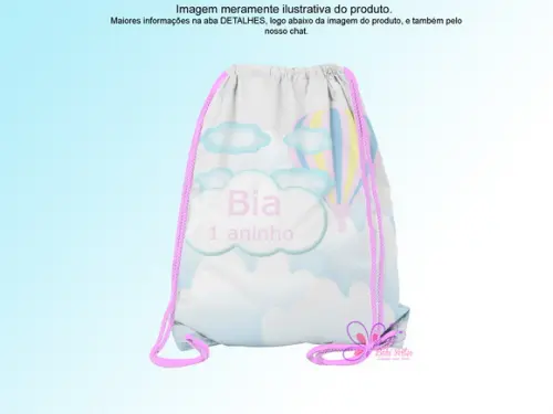 Mochilinha Personalizada Balões