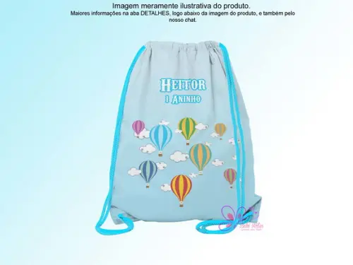 Mochilinha Personalizada Balões