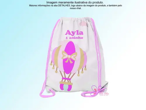 Mochilinha Personalizada Balões