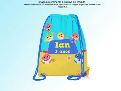 Mochilinha Personalizada Baby Shark