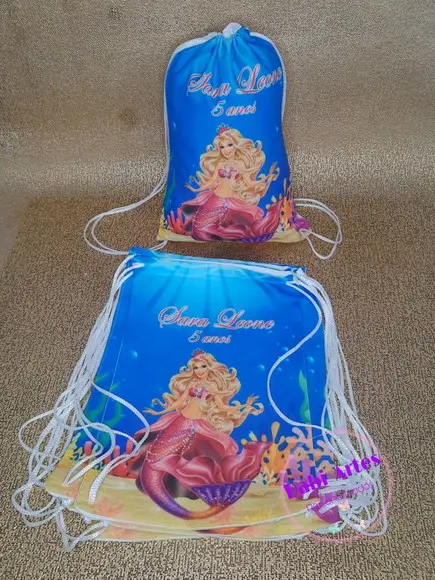 Mochilinha Personalizada Barbie Sereia